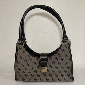 Vintage Dooney & Bourke Signature Crescent Hobo Bag
